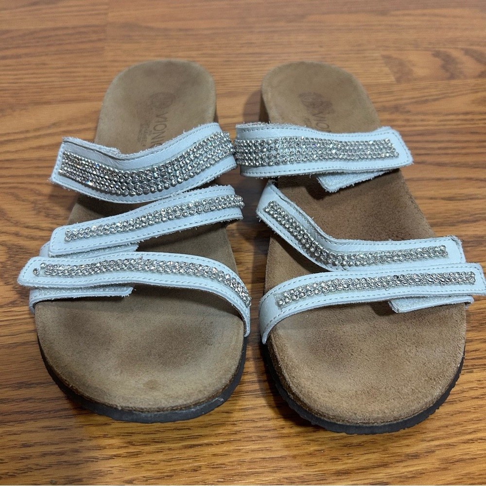 Vionic White Rhinestone Detail Sandals - Picture 2 of 6